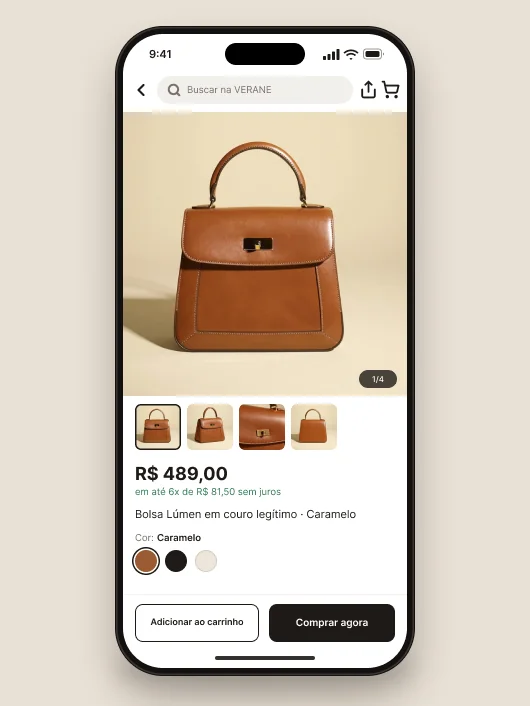 Página de produto num marketplace