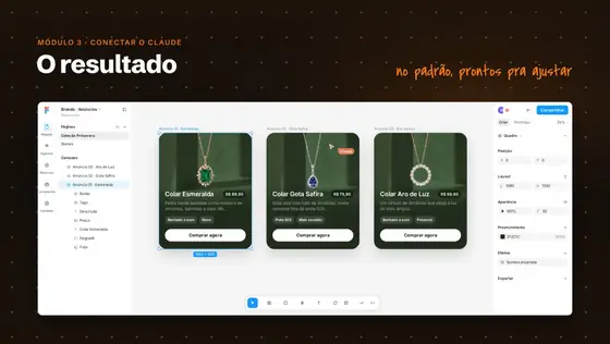 Print da aula: O Claude mexe nas suas ferramentas por você.