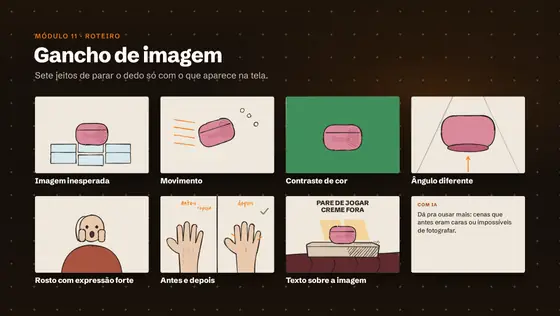 Print da aula: Ninguém passa reto no seu vídeo.