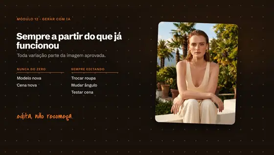 Print da aula: Ensaio com modelo, a partir da foto do seu produto.